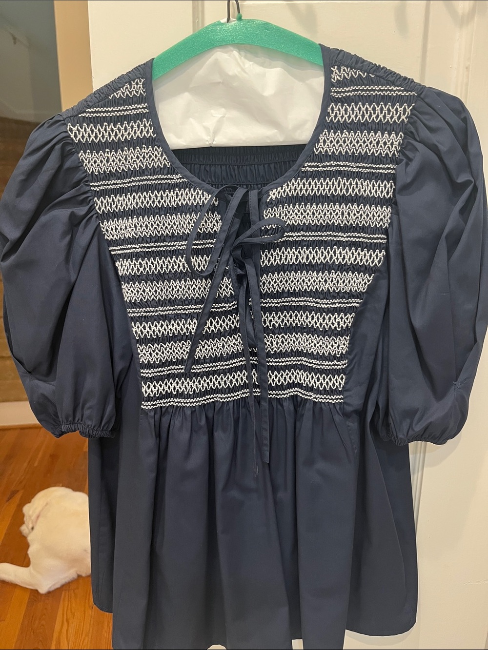Navy Moon River tie shirt